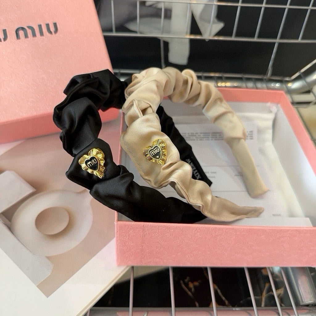 CHANEL HEADBAND IN BEIGE COTTON GOLD HARDWARE 425519