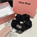 CHANEL HAIR TIE IN BLACK SPANDEX FABRIC 432827