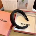 CHANEL THICK HEADBAND IN BLACK TWEED EMBELLISHED SEQUINS 406047