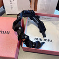 CHANEL HEADBAND ATTACHED DIAMONDS IN BLACK SILK 412434