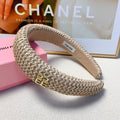 CHANEL HEADBAND IN BEIGE RAFFIA 241189