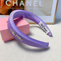 CHANEL THICK HEADBAND IN PURPLE SILK 241199